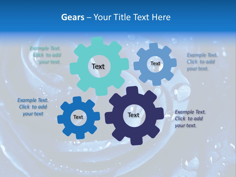 Blue Rose PowerPoint Template