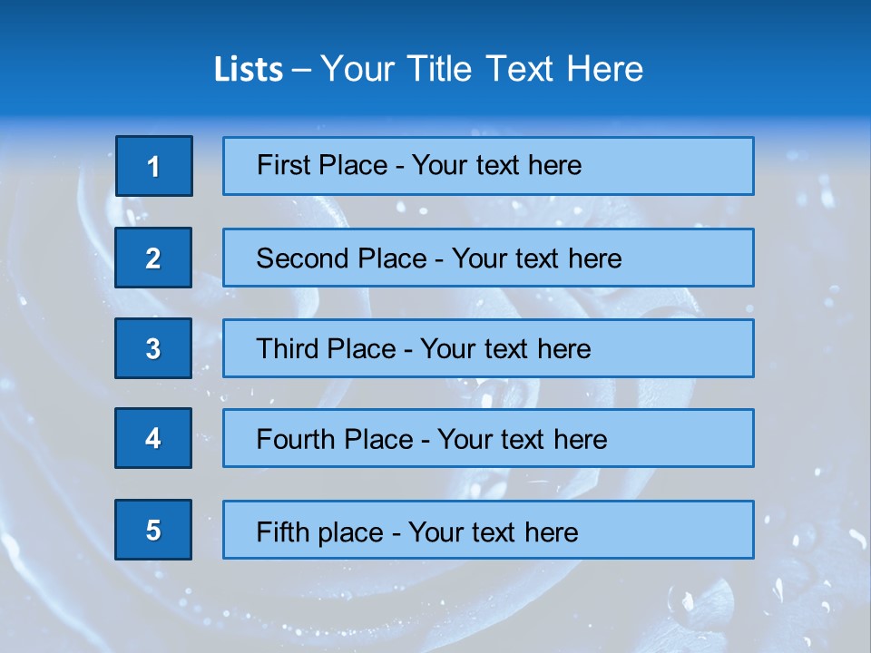 Blue Rose PowerPoint Template