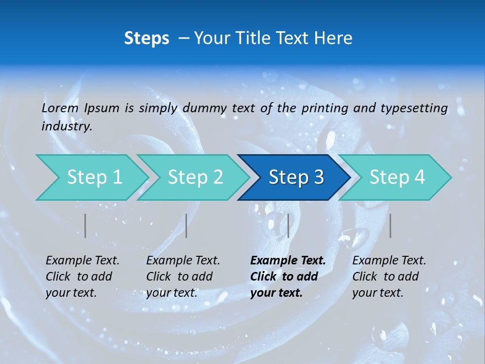 Blue Rose PowerPoint Template