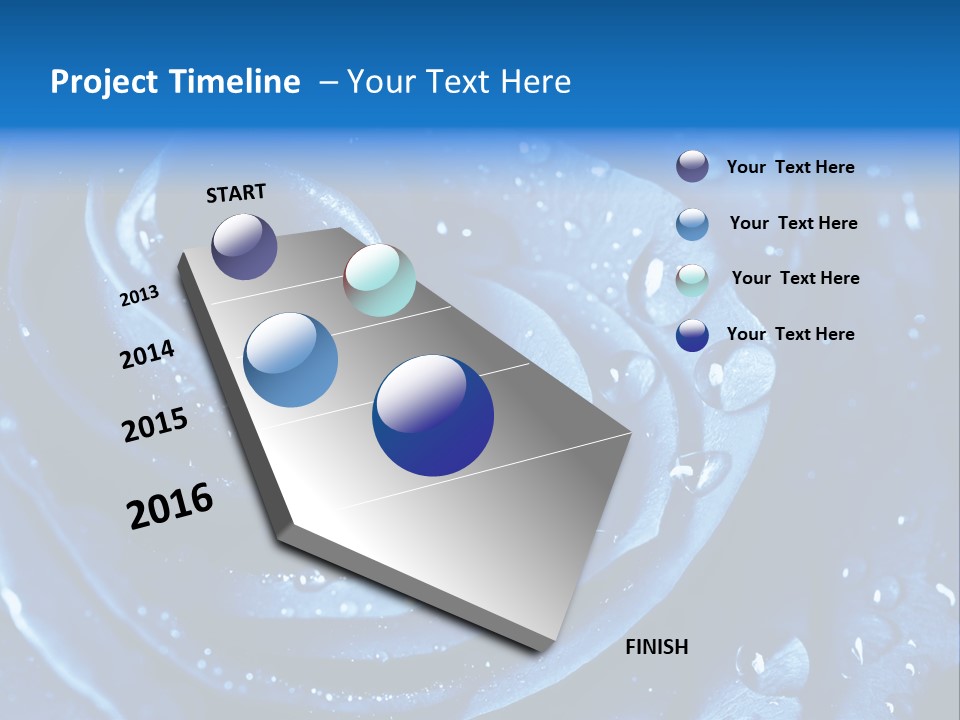 Blue Rose PowerPoint Template