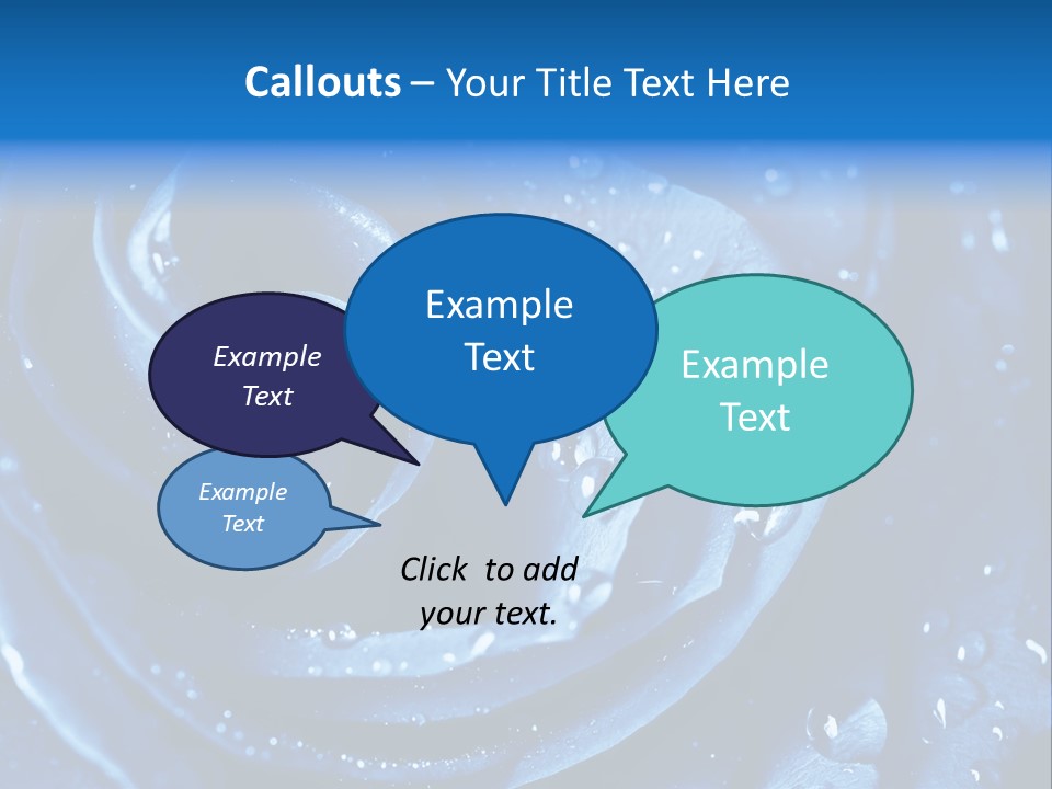 Blue Rose PowerPoint Template