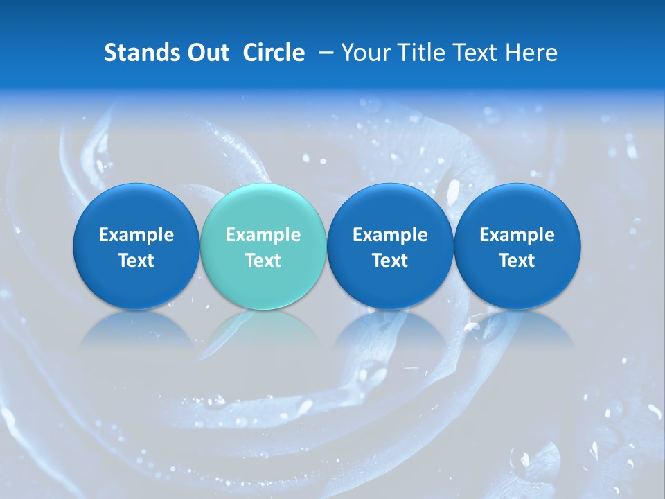 Blue Rose PowerPoint Template