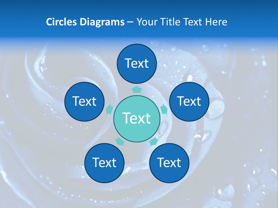 Blue Rose PowerPoint Template