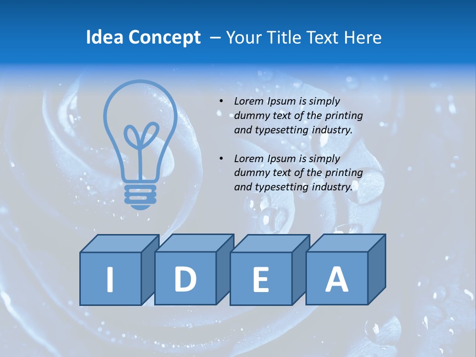 Blue Rose PowerPoint Template
