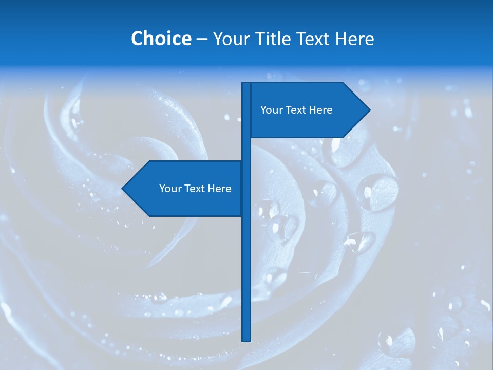 Blue Rose PowerPoint Template