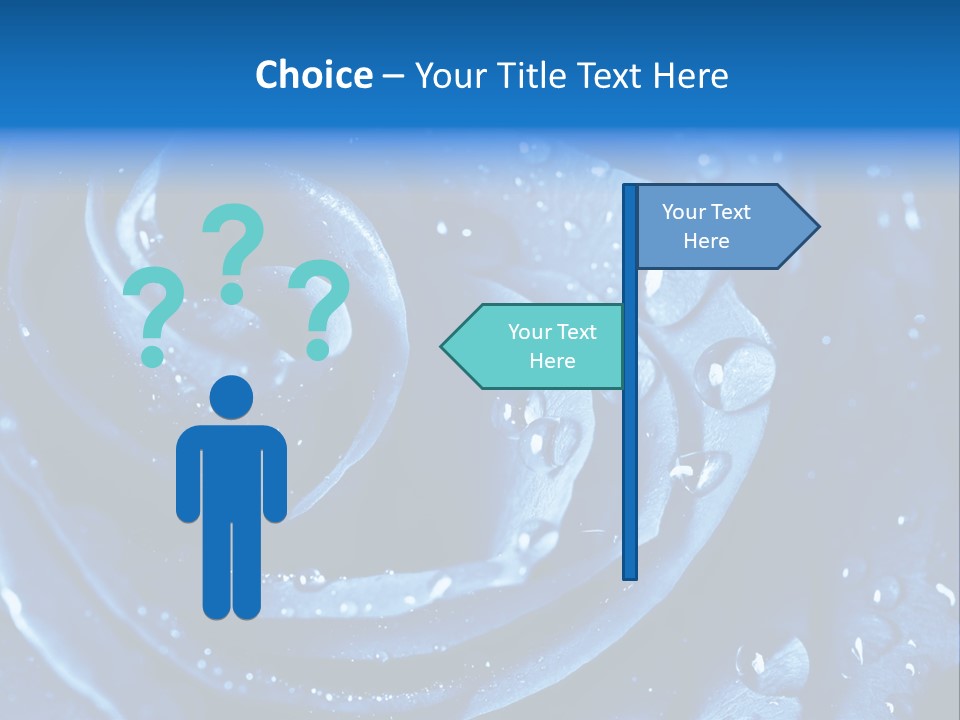 Blue Rose PowerPoint Template