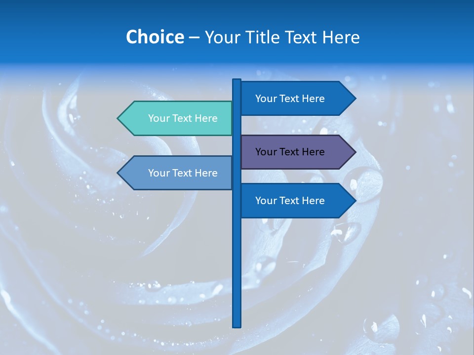 Blue Rose PowerPoint Template