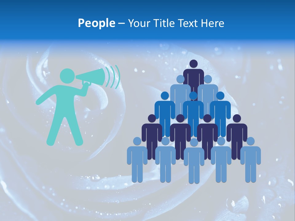 Blue Rose PowerPoint Template