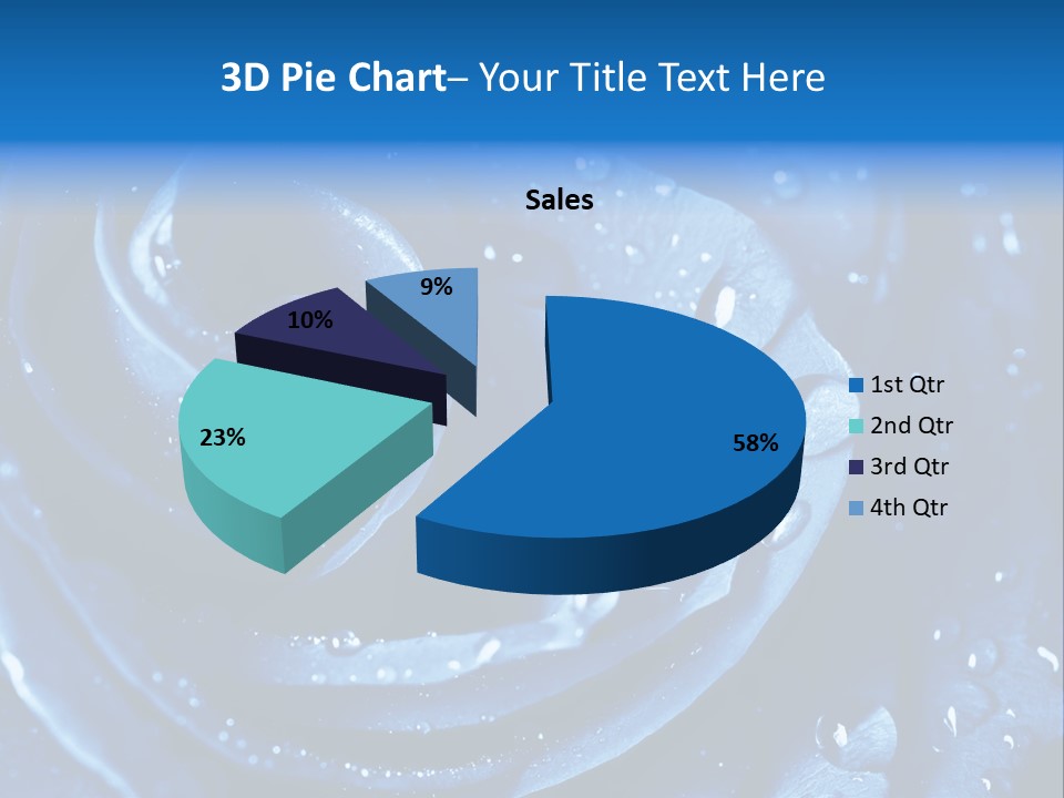 Blue Rose PowerPoint Template