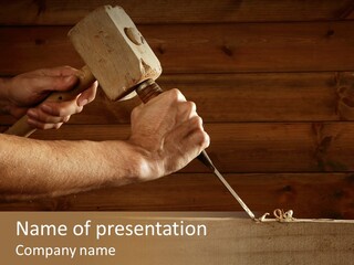 Wood Carpenter PowerPoint Template