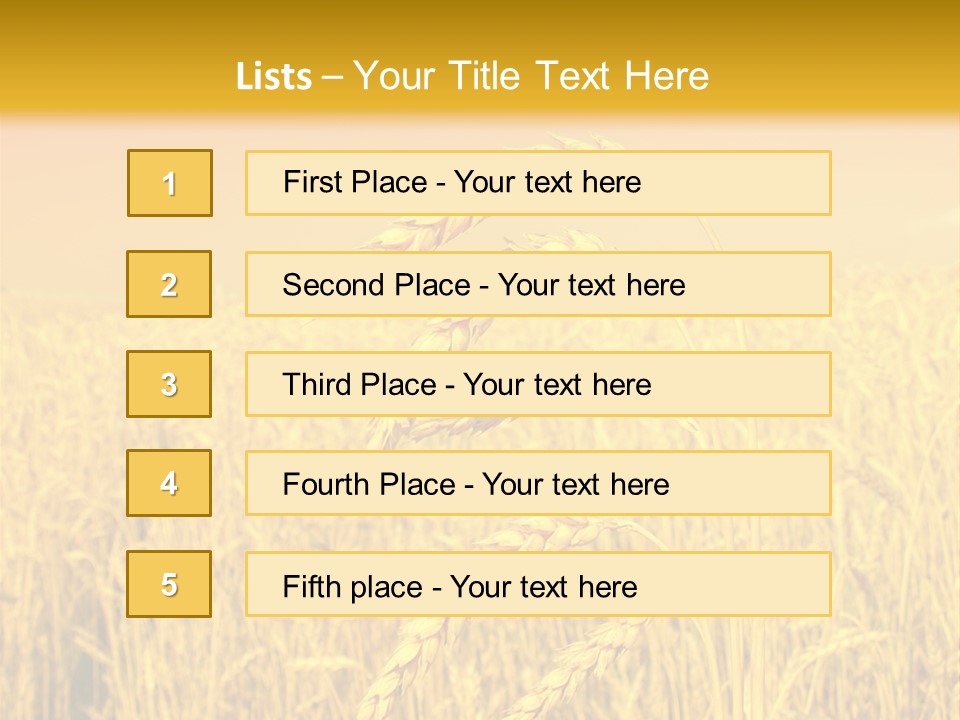 Agricultural Plant Rye PowerPoint Template