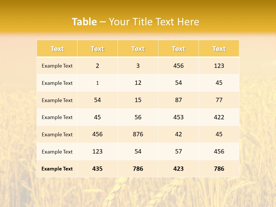 Agricultural Plant Rye PowerPoint Template