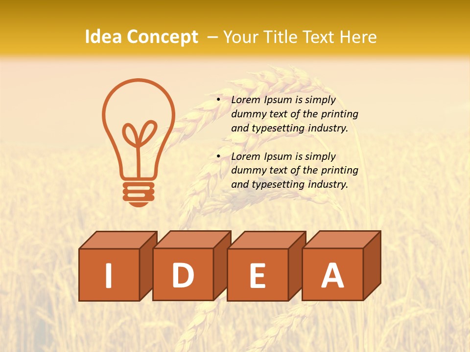 Agricultural Plant Rye PowerPoint Template