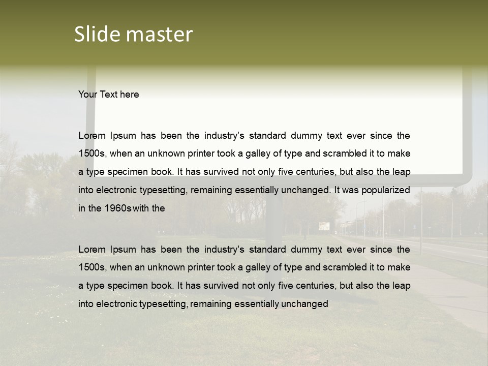 Empty Billboard PowerPoint Template