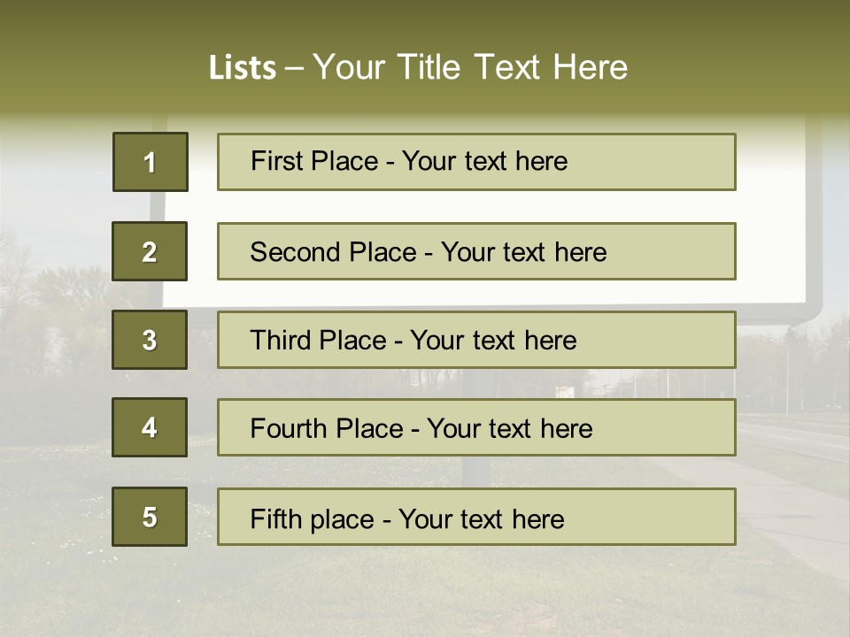 Empty Billboard PowerPoint Template