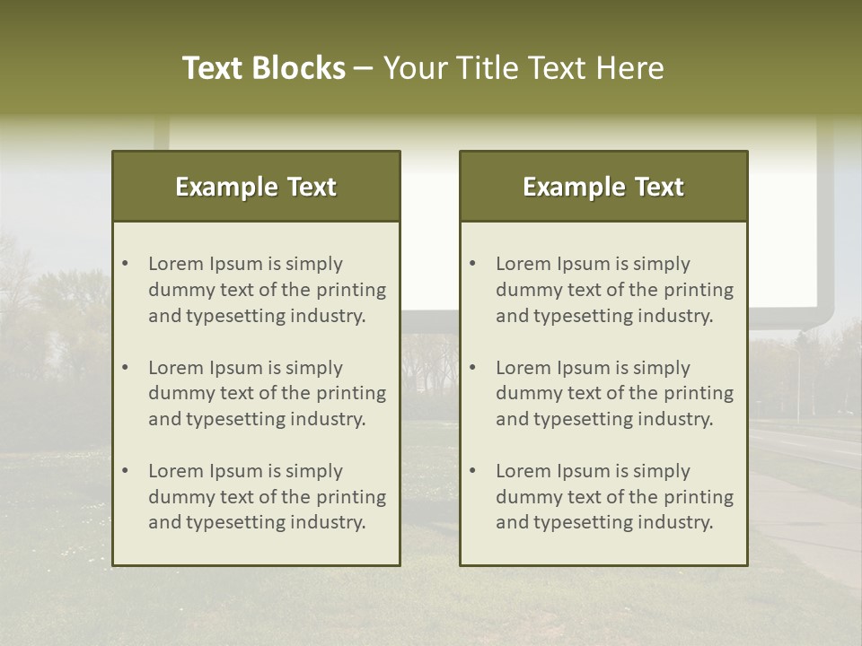Empty Billboard PowerPoint Template