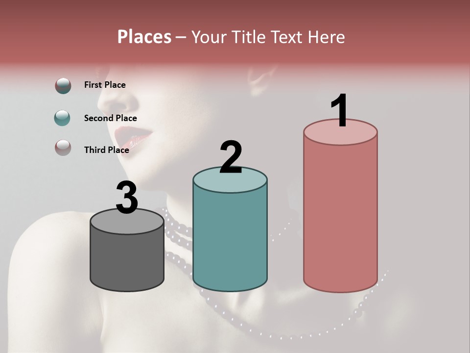 Looking White Posing PowerPoint Template