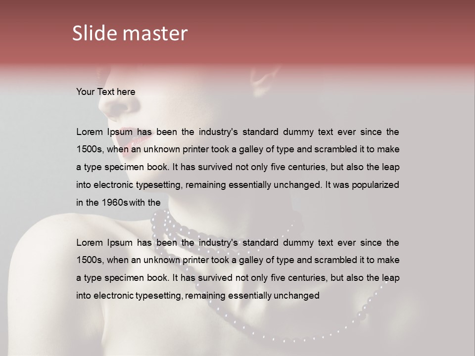 Looking White Posing PowerPoint Template