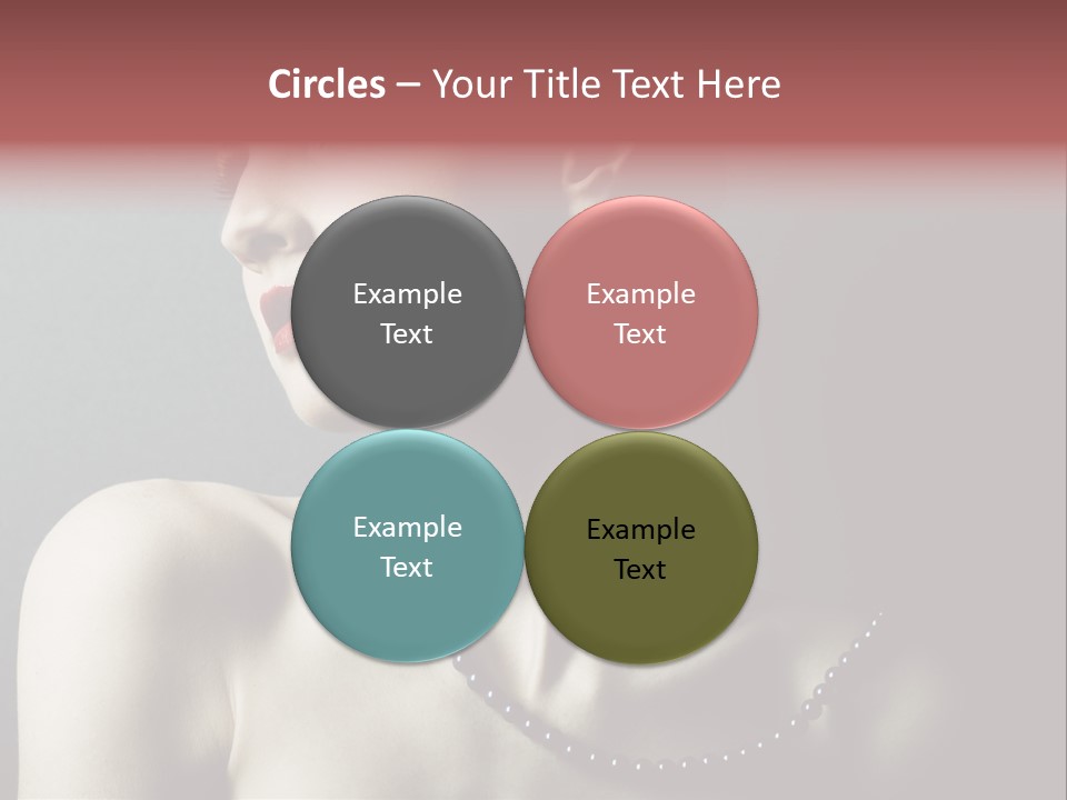 Looking White Posing PowerPoint Template