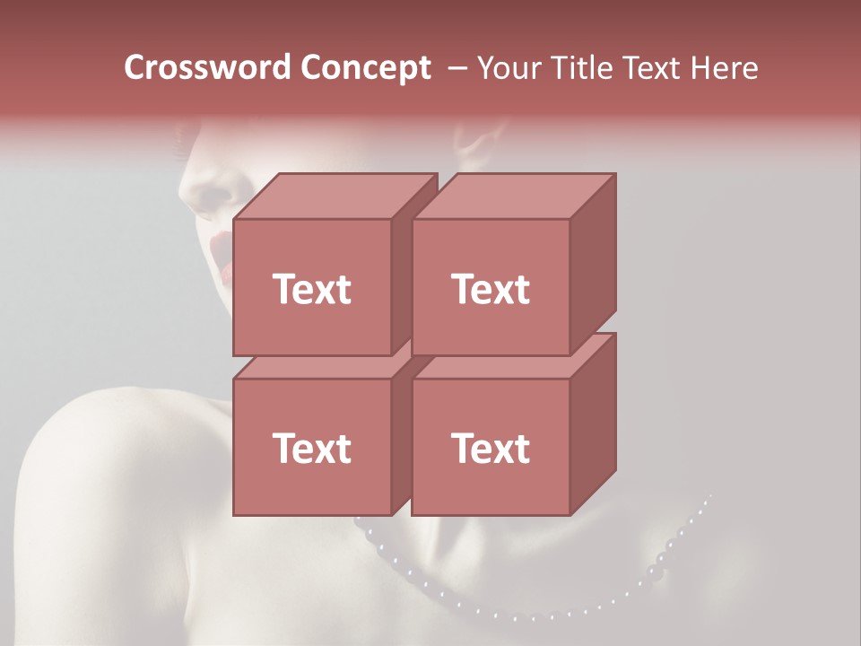 Looking White Posing PowerPoint Template