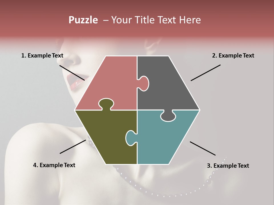 Looking White Posing PowerPoint Template