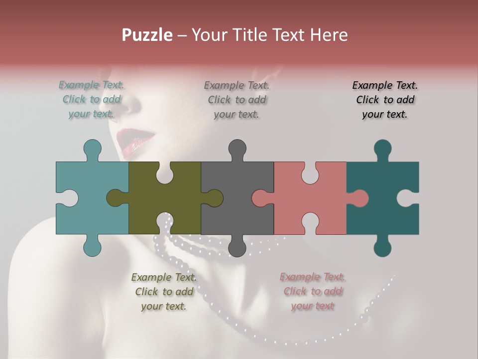 Looking White Posing PowerPoint Template