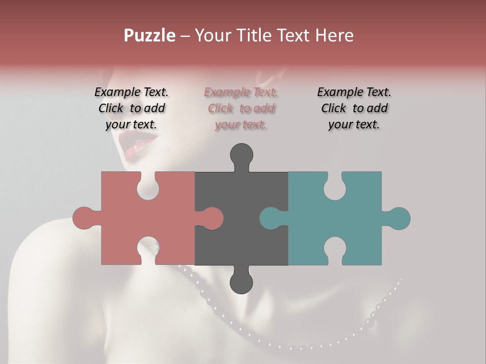 Looking White Posing PowerPoint Template