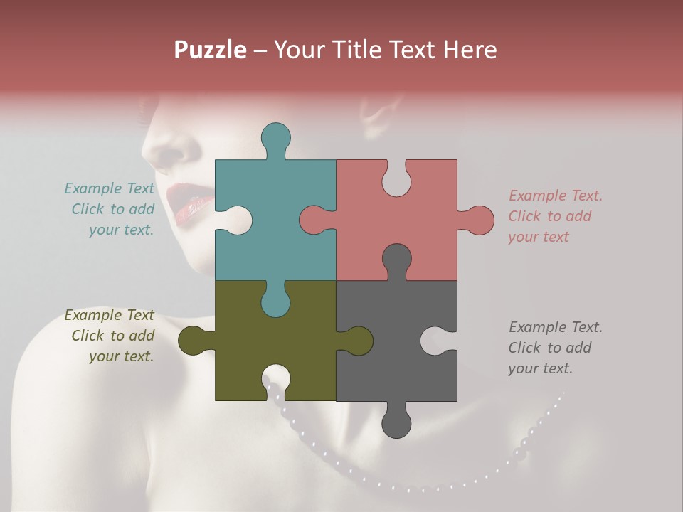 Looking White Posing PowerPoint Template