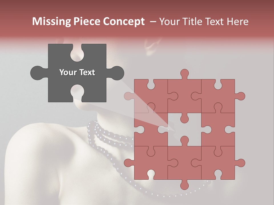 Looking White Posing PowerPoint Template