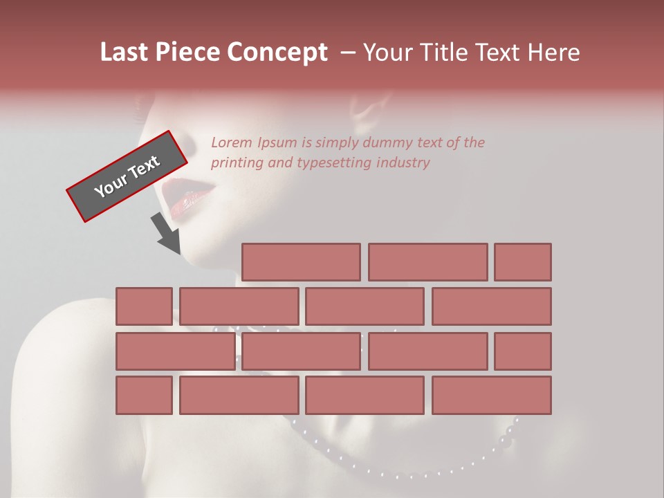 Looking White Posing PowerPoint Template