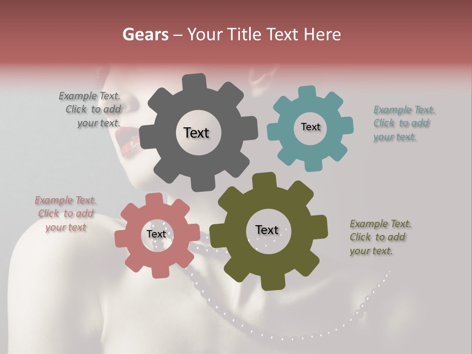 Looking White Posing PowerPoint Template