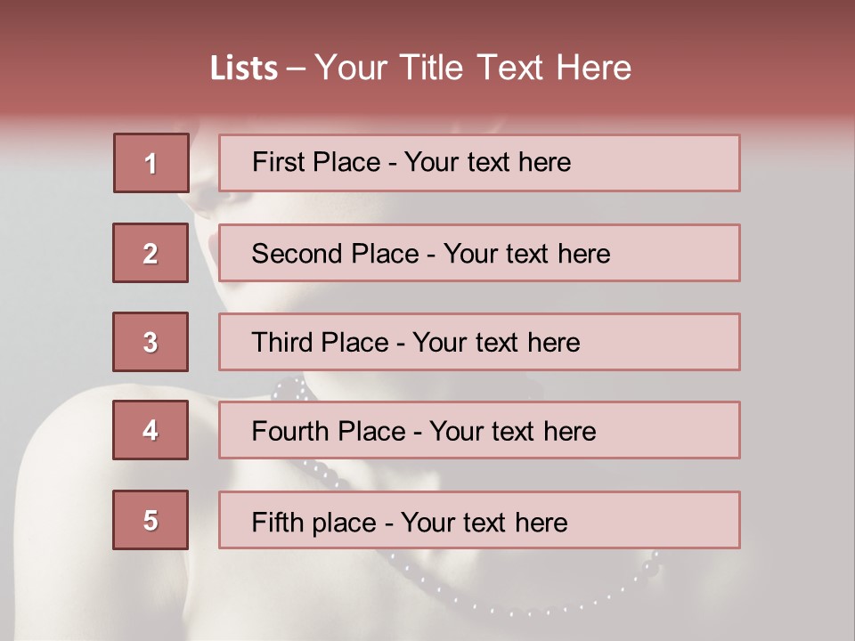 Looking White Posing PowerPoint Template