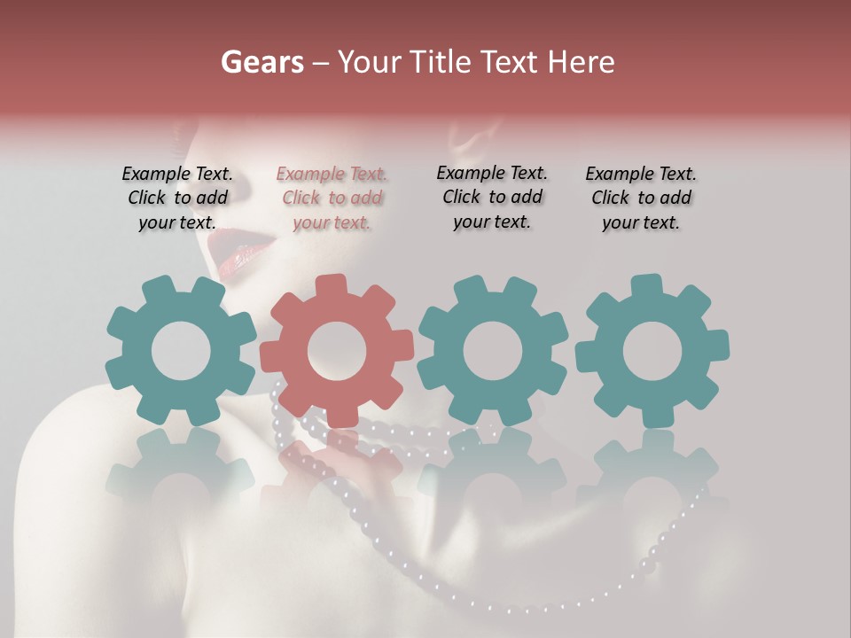 Looking White Posing PowerPoint Template