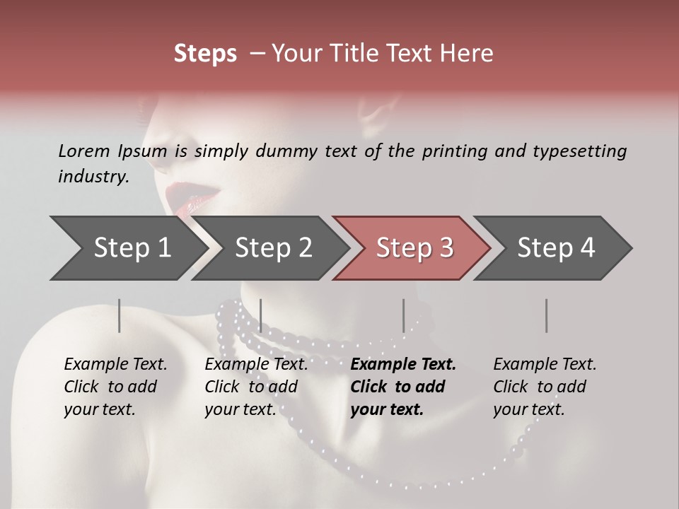 Looking White Posing PowerPoint Template