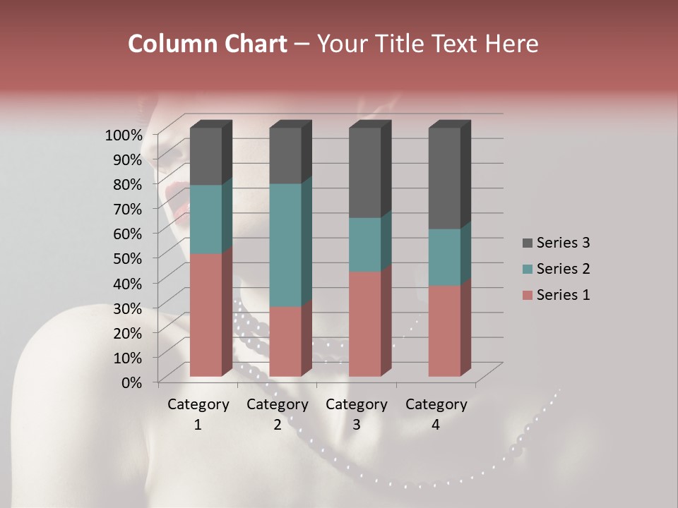 Looking White Posing PowerPoint Template