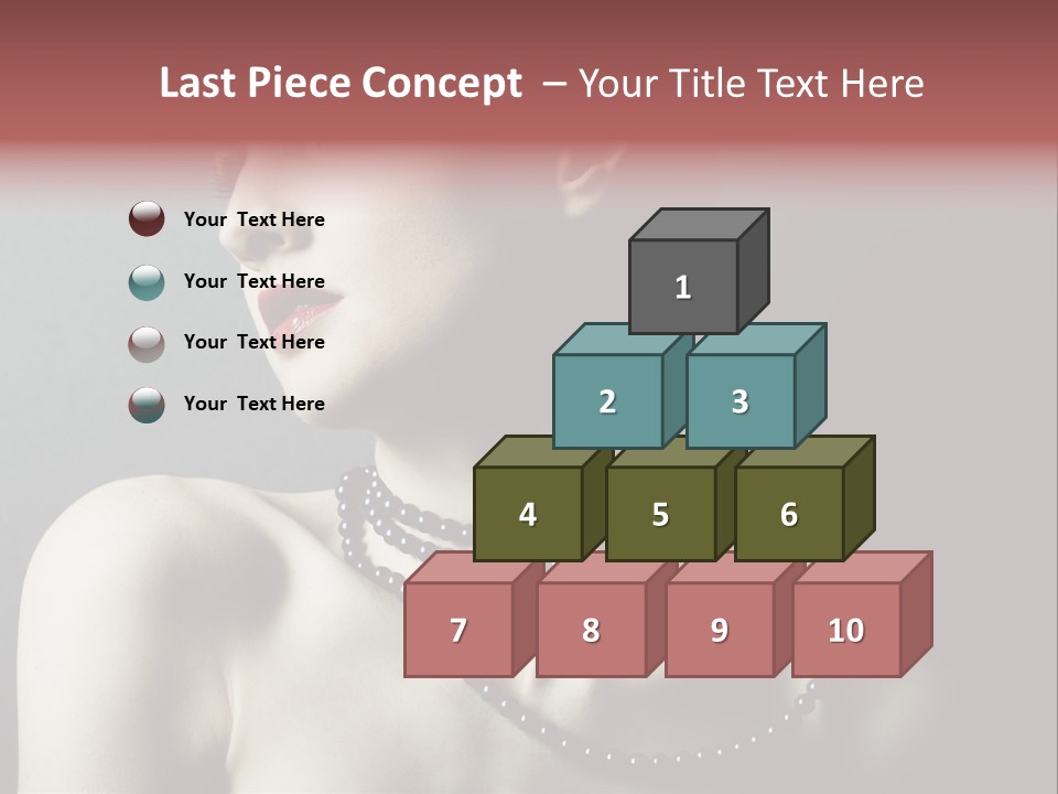 Looking White Posing PowerPoint Template