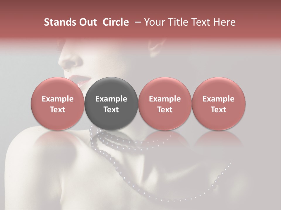 Looking White Posing PowerPoint Template