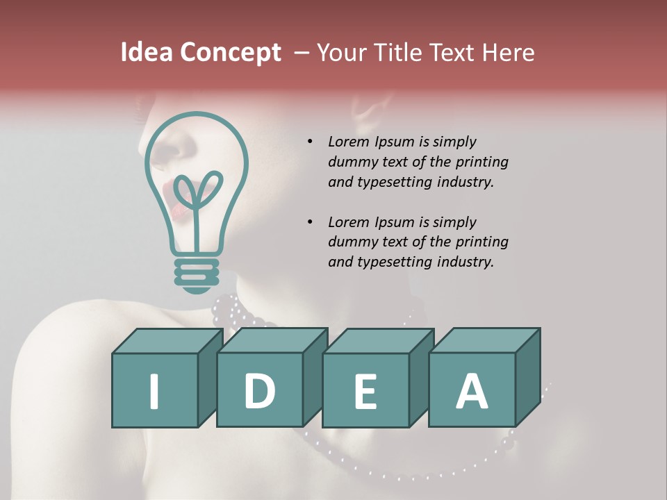 Looking White Posing PowerPoint Template