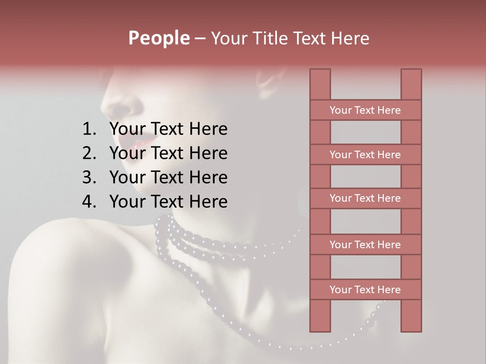 Looking White Posing PowerPoint Template