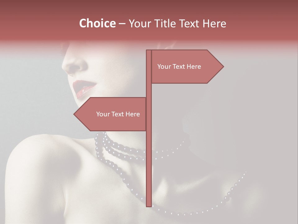 Looking White Posing PowerPoint Template