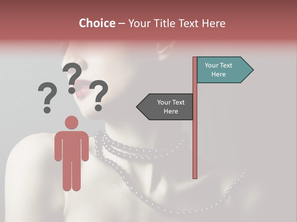 Looking White Posing PowerPoint Template