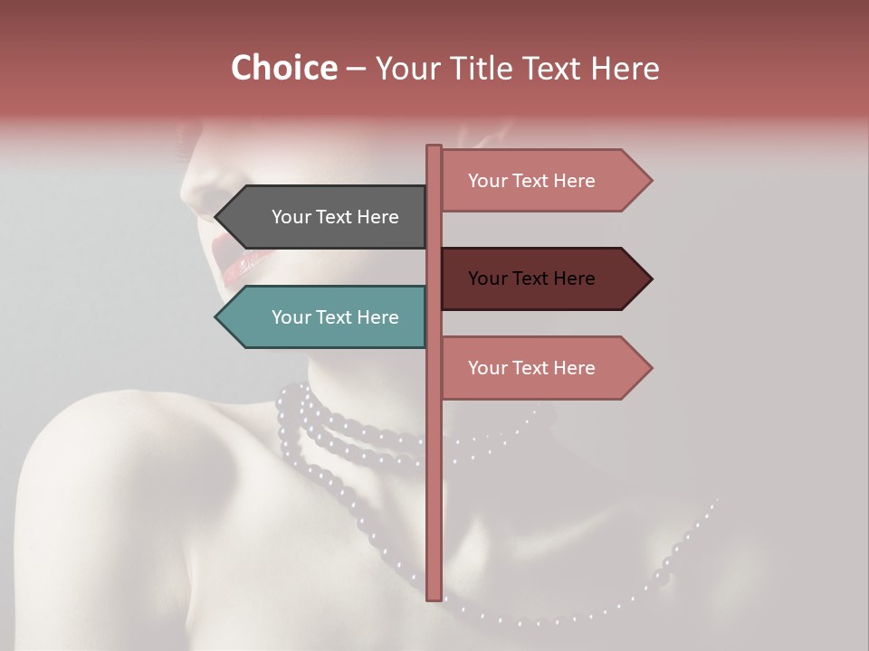 Looking White Posing PowerPoint Template