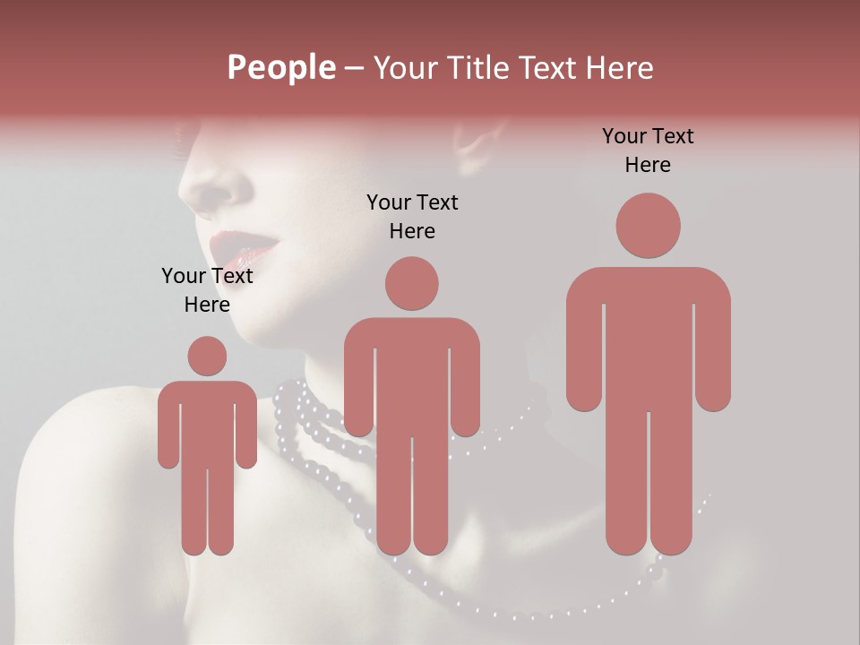 Looking White Posing PowerPoint Template