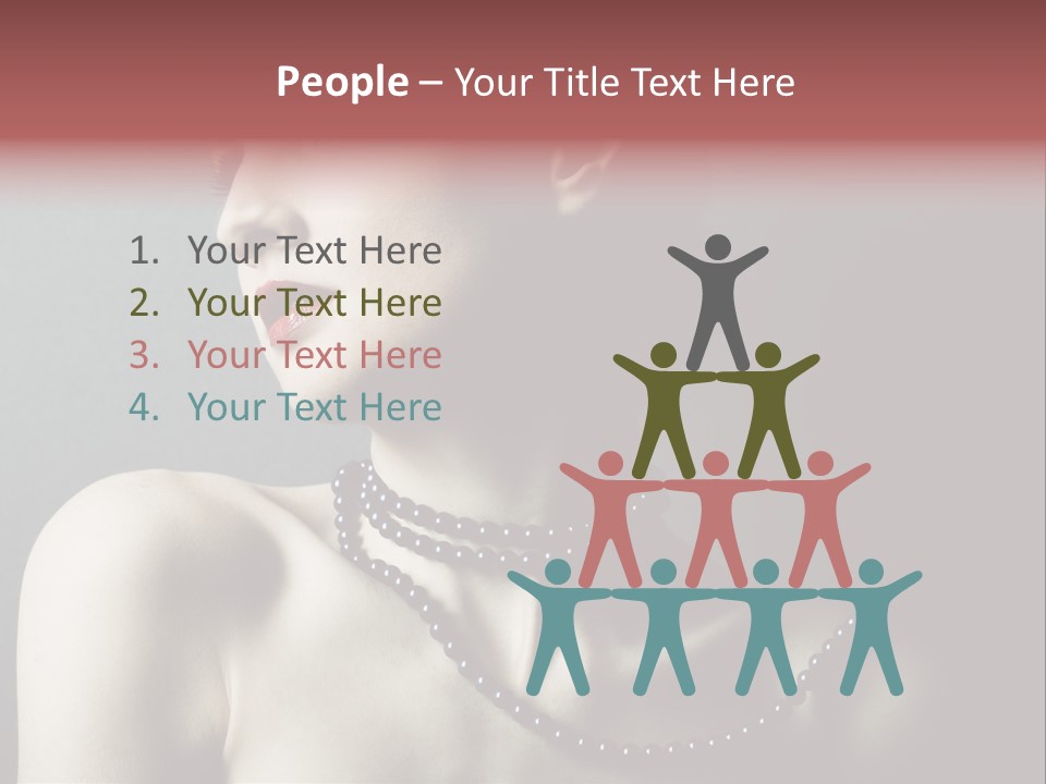 Looking White Posing PowerPoint Template