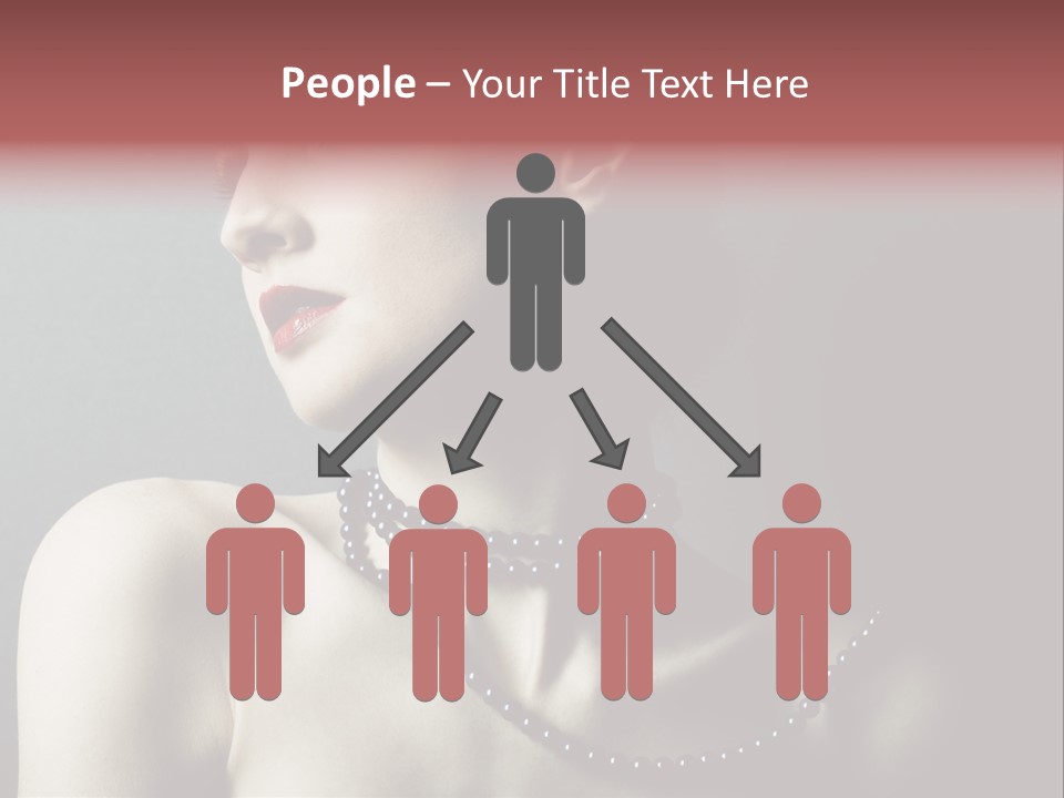 Looking White Posing PowerPoint Template