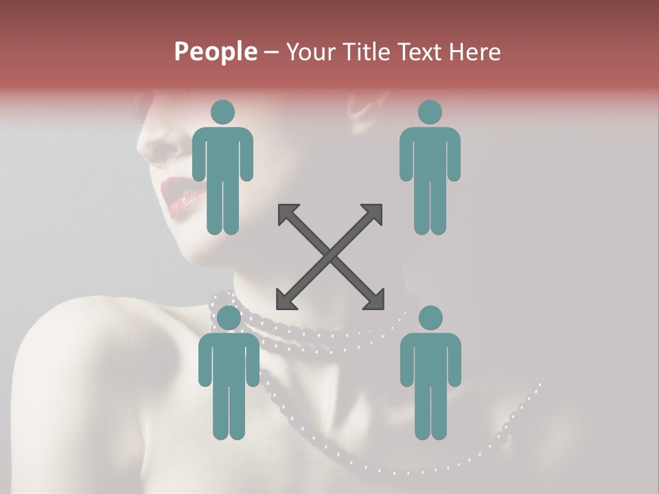 Looking White Posing PowerPoint Template