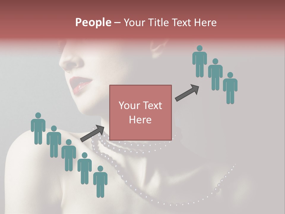 Looking White Posing PowerPoint Template