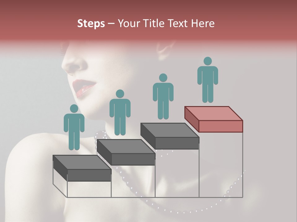 Looking White Posing PowerPoint Template