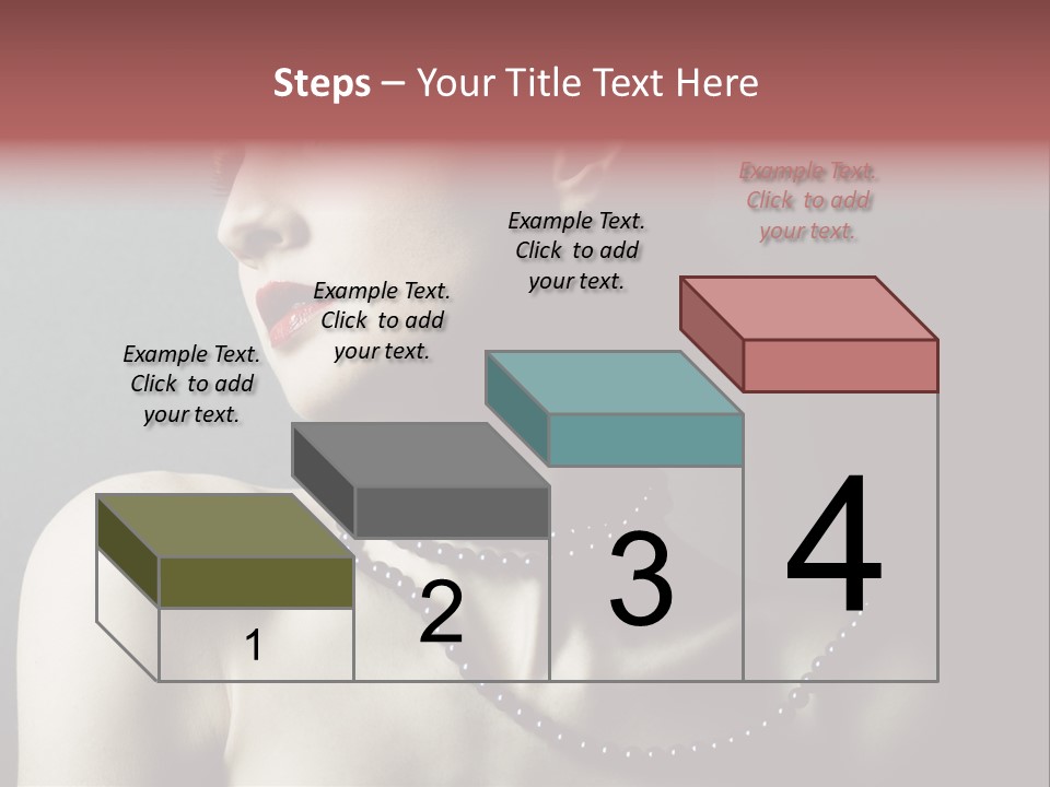 Looking White Posing PowerPoint Template