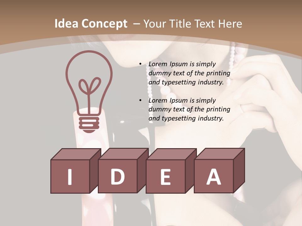 Brown Care Glamour PowerPoint Template